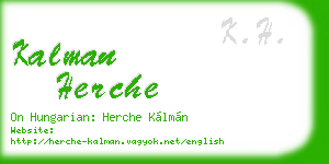 kalman herche business card